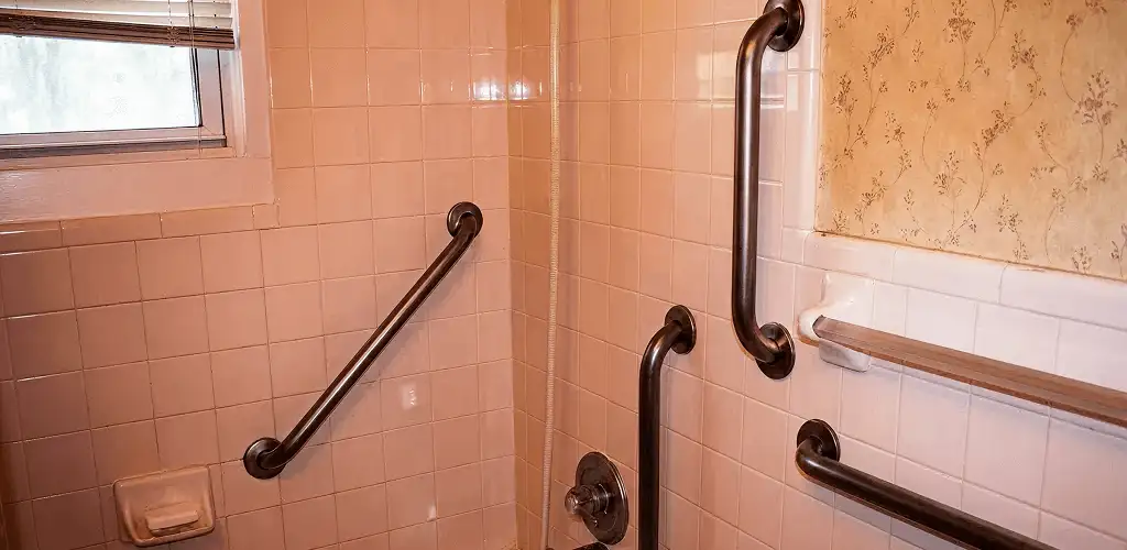 Shower grab bar installation for bathroom safety and accessibility in Tulsa, OK