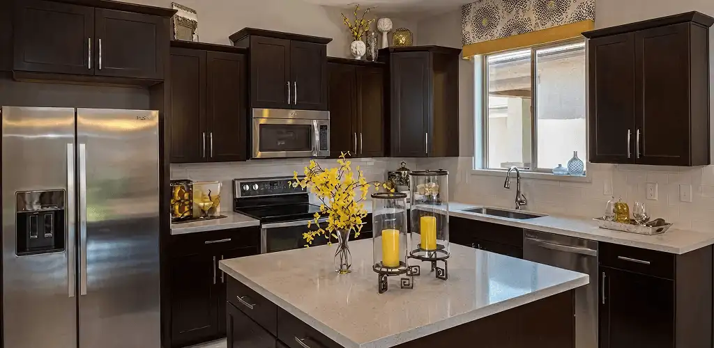 Cabinet painting results with freshly painted kitchen cabinets in Tulsa, OK