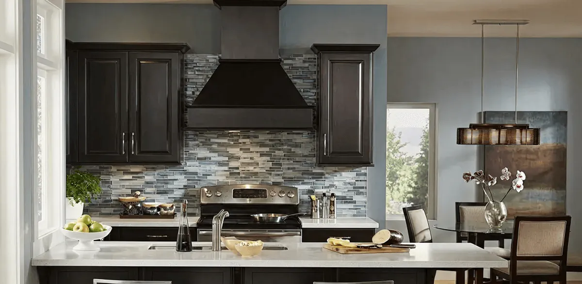 Kitchen cabinet painting and refinishing in a modern kitchen in Tulsa, OK