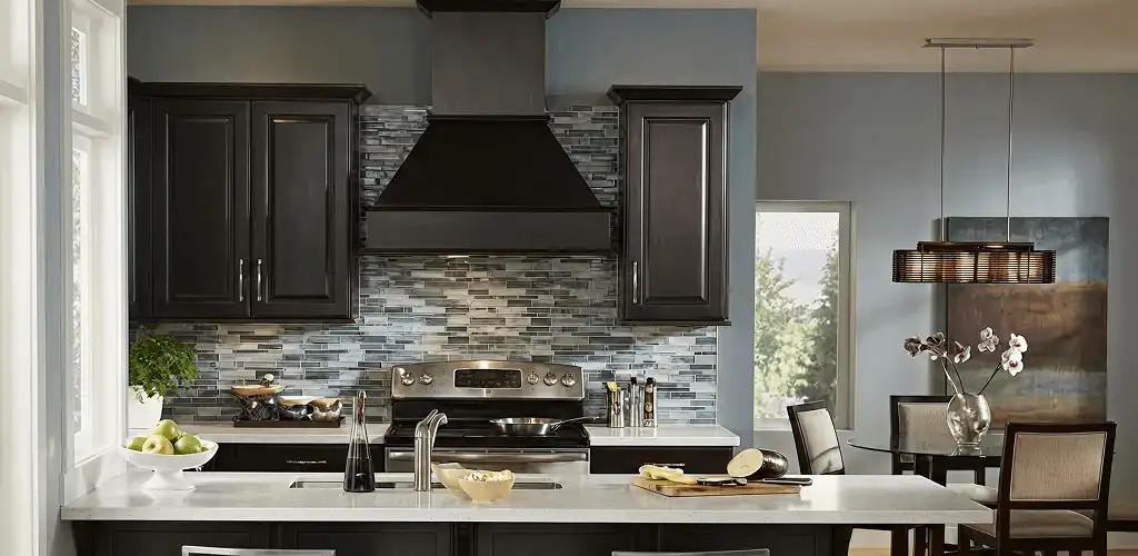 Kitchen cabinet painting and refinishing in a modern kitchen in Tulsa, OK
