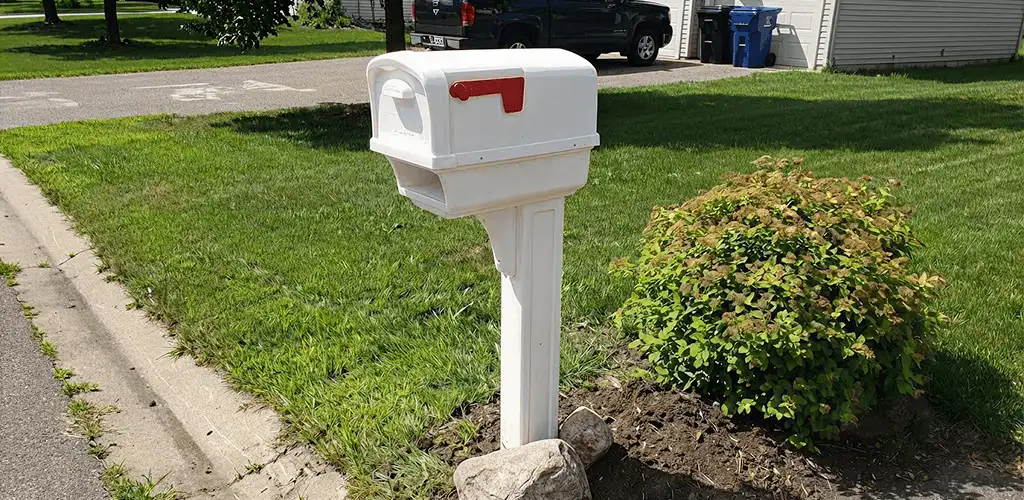 Mailbox installation for a residential curbside mailbox in Tulsa, OK